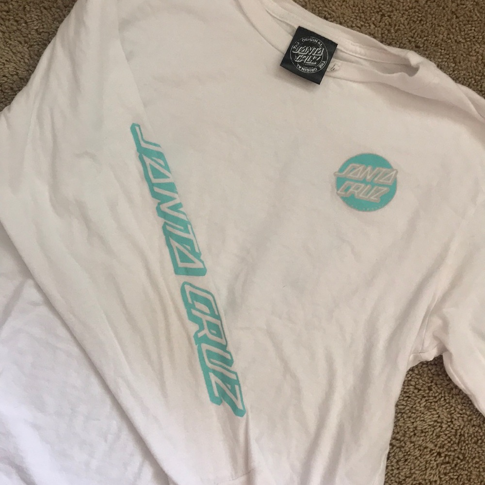 Girls youth medium Santa Cruz long sleeve tee